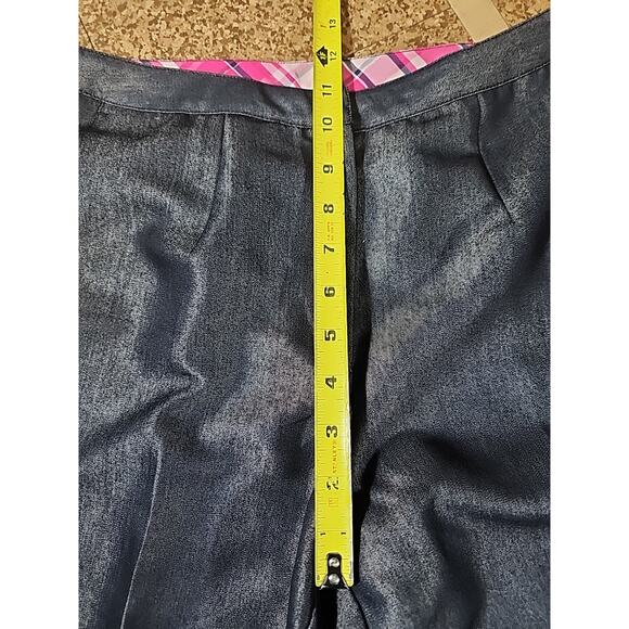 Norton Mcnaughton Womens Dress Pants Size 10P Straight Leg Black Shimmer Pleated - Picture 4 of 8